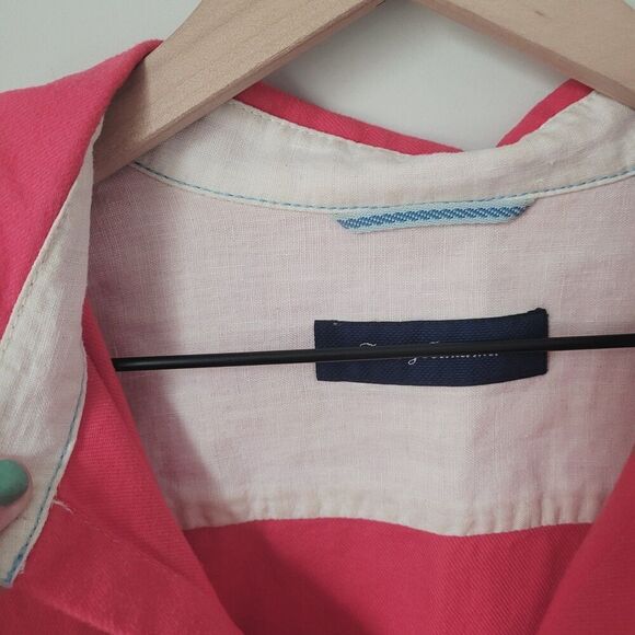 Tommy Bahama Heavyweight Cotton Red Button Down Shirt Size Large - Picture 10 of 11